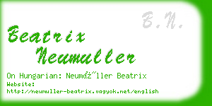 beatrix neumuller business card